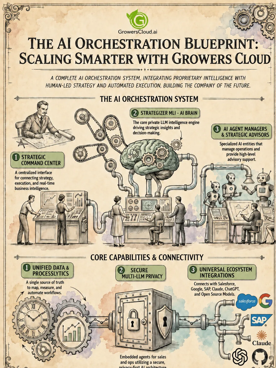 The Growers Cloud AI Platform dashboard and interface overview